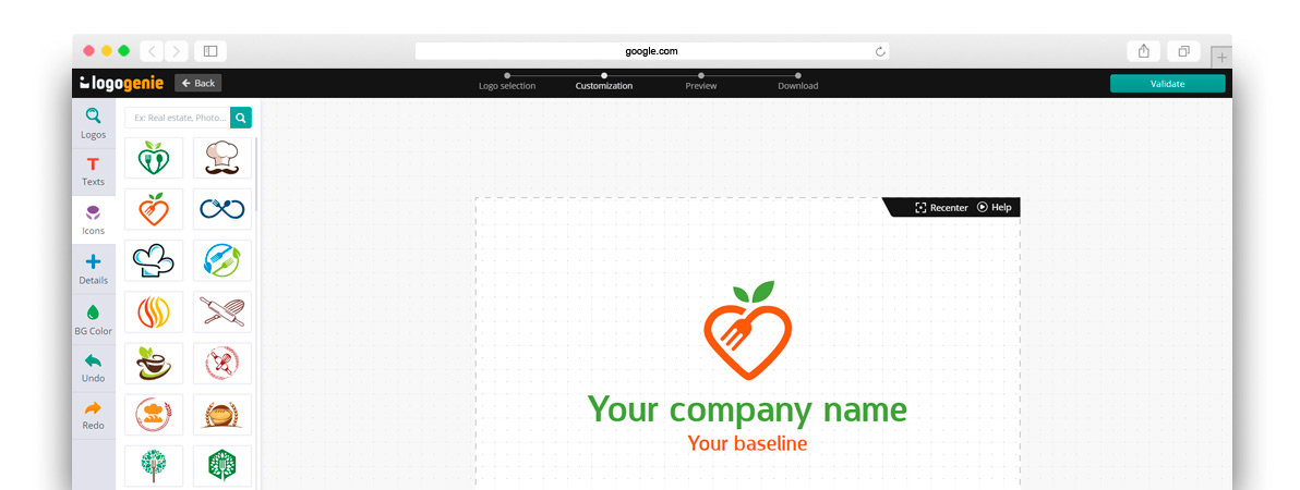 Logogenies food-logo-maker